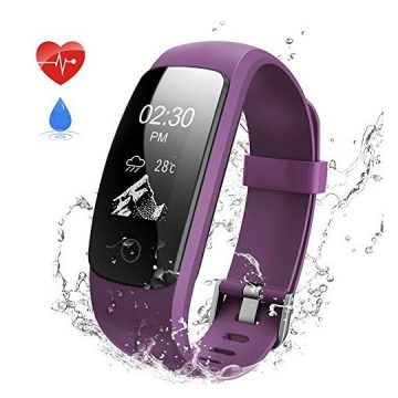 ANEKEN Fitness Tracker Activity Tracker with Heart Rate Monitor Bluetooth Smart Bracelet with Sleep Monitor Smart Watch for Android or iOSiphoneor Other SmartphonePurple