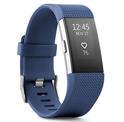 Fitbit Charge 2 Heart Rate + Fitness Wristband Blue Large
