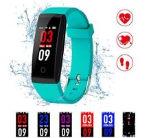 Fitness TrackerKirlor New Version Colorful Screen Smart Bracelet with Heart Rate Blood Pressure MonitorSmart Watch Pedometer Activity Tracker Bluetooth for Android & iOS