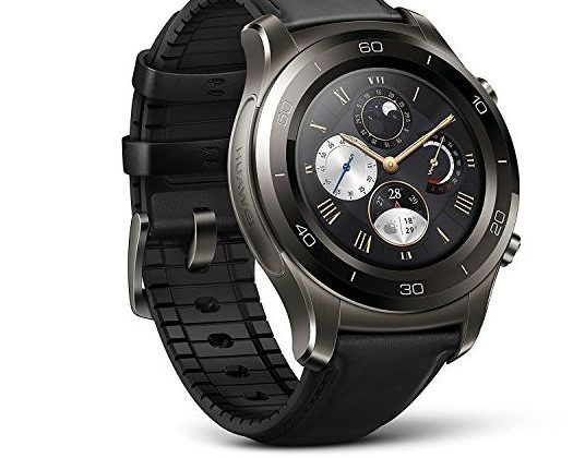 Huawei Watch 2 Classic Smartwatch  Ceramic Bezel Black Leather Strap(US Warranty)