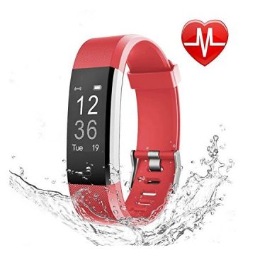 LETSCOM Fitness Tracker HR Activity Tracker Heart Rate Monitor Watch IP67 Waterproof Smart Wristband Calorie Counter Watch Pedometer Sleep Monitor Kids Women Men