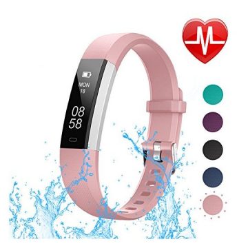 LETSCOM Fitness Tracker with Heart Rate Monitor Slim Sports Activity Tracker Watch Waterproof Pedometer Watch with Sleep Monitor Step Tracker for Kids Women and Men