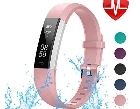 LETSCOM Fitness Tracker with Heart Rate Monitor Slim Sports Activity Tracker Watch Waterproof Pedometer Watch with Sleep Monitor Step Tracker for Kids Women and Men