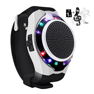 SVPRO Portable Wireless Bluetooth Speaker WatchConvenient Multifunctional Intelligent Bracelet with MP3 Music PlayerHandsfree call Radio Supporting USB TF Card and Taking Photoes