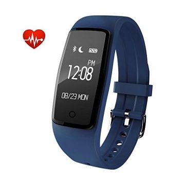 Waterproof Bluetooth Smart health bracelet with Heart Rate Monitor Pedometer Fitness Tracker Sleeping monitor Sport wristband Wrist Smart Watch compatible with Android IOS Smartphones