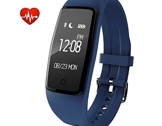 Waterproof Bluetooth Smart health bracelet with Heart Rate Monitor Pedometer Fitness Tracker Sleeping monitor Sport wristband Wrist Smart Watch compatible with Android IOS Smartphones