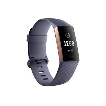 Fitbit Charge 3 Fitness Activity Tracker Rose Gold Blue Grey One Size