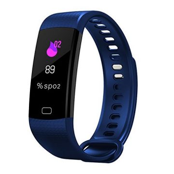 Fitness Tracker HR Activity Tracker with Heart Rate Monitor Watch IP67 Waterproof Color Screen Smart Wristband with Calorie Counter Watch Pedometer Sleep Monitor for Kids Women Men