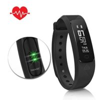 Fitness Tracker HR Activity Tracker with Heart Rate Monitor Watch IP68 Waterproof Smart Wristband with Calorie Counter Watch Pedometer Sleep Monitor for Kids Teenagers and Adults(Black)
