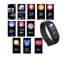 Silverzone Smart Bracelet Bluetooth Blood Pressure Heart Rate Sleep Monitors Watch Waterproof Activity Fitness Tracker Pedometer Wristband Smartband for Android iOS