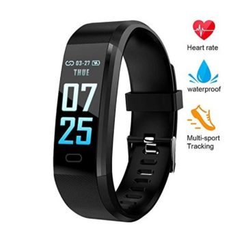 XZHI Fitness Tracker HRColor Screen Activity Tracker Watch with Blood Pressure IP67 Waterproof Smart Band with Heart Rate Sleep Monitor Calorie Counter Pedometer for Men Women and Kids