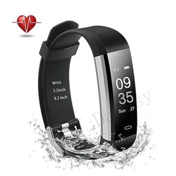 Damusy Fitness Tracker Bluetooth Watch Activity Tracker Smart Band with Heart Rate MonitorWaterproof Bracelet Pedometer Wristband with Calorie Counter Call SMS Remind for Android and iOS