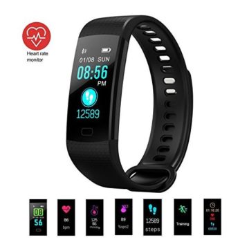 Fitness Tracker Activity Tracker Fitness Watch with Heart Rate Monitor Color ScreenWaterproof Smart Bracelet with Step CounterCalorie CounterPedometer for Kids Women Men Android iOS
