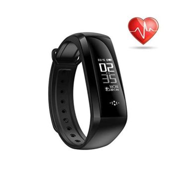 Heart Rate Monitor Bluetooth Fitness Tracker Activity Band Blood Pressure Sleep Monitor Waterproof Smart Bracelet for iOS & Android