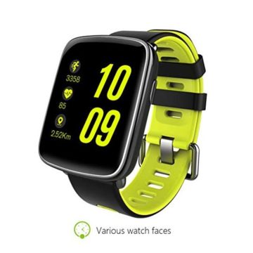 SUMBOAT GV68 Smart Watch with CPU Compatible with iOS No SIM Card and Android and Camera Support Bluetooth Heart Rate Sensor and Build in Battery