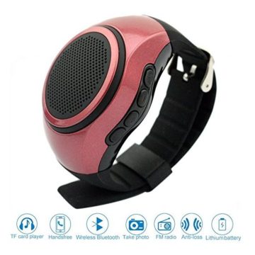 ♬ SVPRO Portable Wireless Bluetooth Speaker WatchMultifunctional Bracelet Speaker Wristwatch with MP3 Music PlayerHandsfree callRadioSelftimerSupporting USBTF Card Taking Photoes