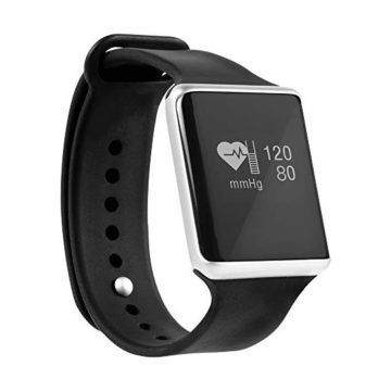 Bebinca Bluetooth Smart BraceletSmart WatchBlood Pressure and Heart Rate MonitorPedometerCalorie Counter Black