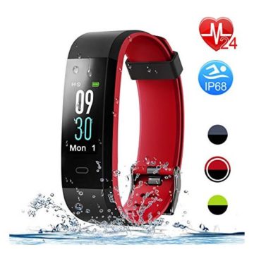 Letsfit Fitness Tracker with Heart Rate Monitor Color Screen Smart Watch with Sleep Monitor Step Counter Calorie Counter IP68 Waterproof Pedometer Watch for Kids Women Men