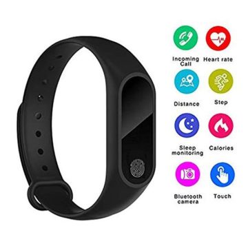 ONDY M2 IP67 Smart Bracelet Bluetooth Synchronous Motion Meter Step Bracelet Gift Custom Cycling Heart Rate Monitors Bluetooth Bracelet Fitness Tracker WatchCalorie Counter Watch GPS Band