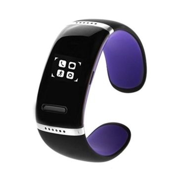 TOOGOO(R) V30 OLED Touch Screen Smart Bracelet Bluetooth Bracelet for Google Android Mobile Phone Iphone Microsoft Windows Phone System Nokia SymbianBlack+Purple