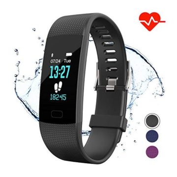 Apirka Fitness Tracker HR Activity Tracker Watch with Heart Rate Monitor IP67 Waterproof Pedometer Sleep Monitor Step Counter Calories Counter for Women Men Kids