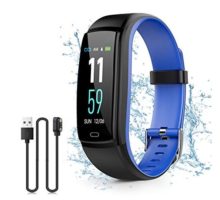 Kirlor Fitness Tracker Waterproof Color Screen Smart Bracelet with Heart Rate Blood Pressure MonitorSmart Watch Pedometer Activity Tracker Bluetooth for Android & iOS