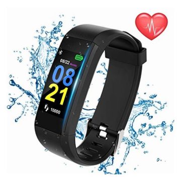 Swimmaxt Fitness Tracker Watch Smart Fitness Band with Heart Rate Monitor Waterproof Activity Tracker Watch with Step Counter Calorie Counter Pedometer Watch for Kids Women and Men