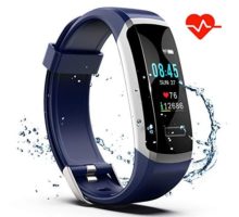 Akuti Fitness Tracker HR Fitness Watch with Heart Rate Monitor Activity Tracker Sleep Monitor Step Counter Calories Watch IPX7 Waterproof Smart Wristband Pedometer