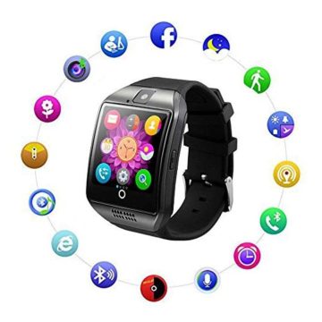 Bluetooth Smart Watch Fitness Tracker  Sport Watch Touch Screen with Camera Pedometer Sleep Monitor Call Message Reminder Music Player AntiLost  Compatible Android Smartwatches