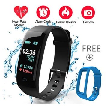 Fitness TrackerColor Screen Activity Tracker Watch with Blood Pressure Blood Oxygen IP67 Waterproof Smart Heart Rate Sleep with Monitor Calorie Counter Pedometer Band for Men Women and Kids