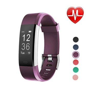 LETSCOM Fitness Tracker HR with Heart Rate Monitor Activity Tracker Watch with Step Counter Calorie Counter Pedometer Watch for Kids Women and Men