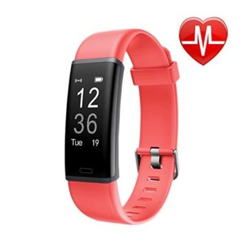 LETSCOM Fitness Tracker with Heart Rate Monitor Watch Activity Tracker with Step Counter Pedometer Calorie Counter Watch for Android and iOS Smart Phone