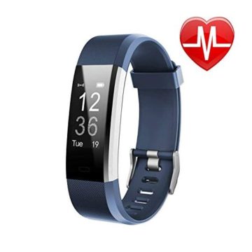 Letsfit Fitness Tracker HR Activity Tracker Watch with Heart Rate Monitor IP67 Water Resistant Smart Bracelet with Calorie Counter Pedometer Watch for Android and iOS