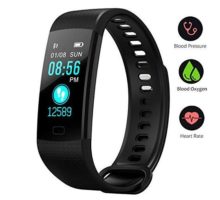BONNIEWAN Fitness Tracker with Heart Rate Color Screen Activity Tracker and Blood Pressure Monitor IP67 Waterproof Sleep Monitor Calorie Counter Pedometer 4 Sport Mode for Kids Women Men