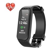 Fitness Tracker Waterproof Smart Fitness Band with Step Counter Calorie Counter Heart Rate Monitor Activity Tracker Watchr for Men Women ‎Kids(Black)