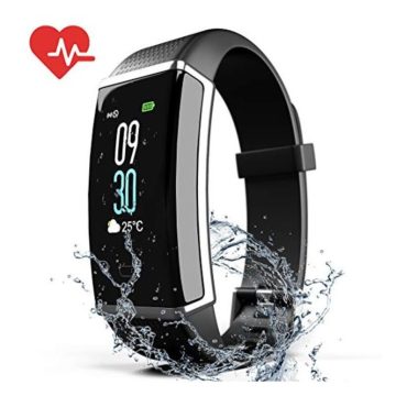 ZyMaSh Fitness Tracker – Color Smart Watch – Heart Rate Fitness Tracker – IP68 Waterproof ‎Fitness Watch – Fit Watch Tracker Pedometer for Men Women Kids – Activity Tracker