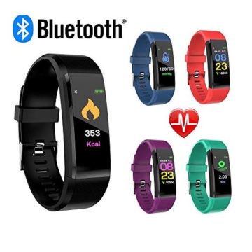 CNPGD Smartwatch Bracelet Fitness Tracker Sports Waterproof Color Touchscreen Heart Rate & Blood Pressure Monitor Pedometer Compatible for IOS IPHONE Android
