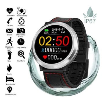 Fitness Tracker with Heart Rate Monitor Blood Pressure Sleep Monitor Calorie Bluetooth Smartwatch Activity Tracker Sports Bracelet IP68 Waterproof Pedometer Watch Wristband for Kids Women Men