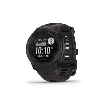 Garmin Instinct Rugged Outdoor Watch with GPS Features GLONASS and Galileo Heart Rate Monitoring and 3axis Compass Graphite