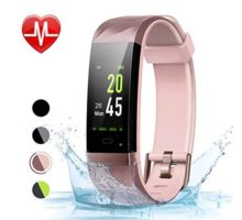LETSCOM Fitness Tracker Color Screen HR Activity Tracker with Heart Rate Monitor Sleep Monitor Step Counter Calorie Counter IP68 Waterproof Smart Pedometer Watch for Men Women Kids
