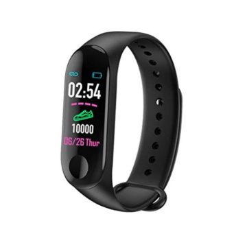 Mcree Smart Band Watch Bracelet Wristband Fitness Tracker Blood Pressure HeartRate M3(Black)
