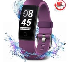 MorePro Fitness Tracker Waterproof Activity Tracker with Heart Rate Blood Pressure Monitor Color Screen Smart Bracelet with Sleep Tracking Calorie Counter Pedometer Watch for Kids Women MenPurple