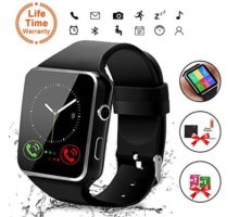 Smart WatchBluetooth Smartwatch Touch Screen Wrist Watch with Camera SIM Card SlotWaterproof Smart Watch Sports Fitness Tracker Android Phone Watch Compatible with Android Phones Huawei Samsung