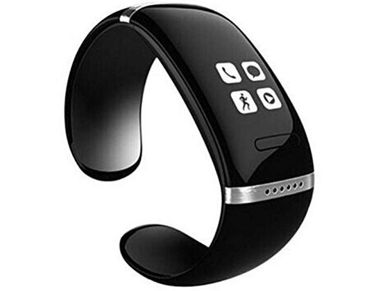 Gift Depot L12S Smart Bracelet Touch Screen Bluetooth Bracelet Pedometer Handsfree Phone Call Music Player for Android and iOS System Black