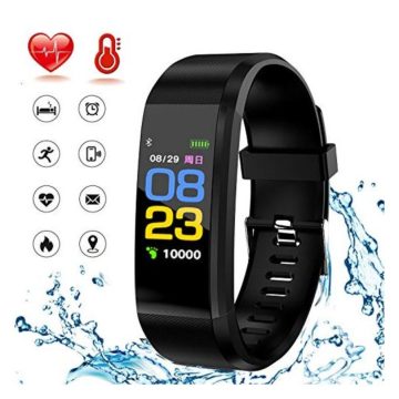 HK Fitness Tracker HRActivity Tracker Smart Watch Waterproof Smart Bracelet Wristband with Heart Rate Blood Pressure Sleep Monitor GPS Step Calorie Counter Pedometer for Kids Women Men