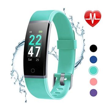 LETSCOM Fitness Tracker with Heart Rate Monitor Color Screen Activity Tracker Watch IP68 Waterproof Pedometer Watch Sleep Monitor Step Counter for Women Men and Kids