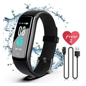 SIKADEER Fitness Tracker HR Activity Tracker Watch with Heart Rate Monitor IP68 Waterproof Health Tracker with Step Counter Calorie Counter GPS Watch for Kids Women and Men