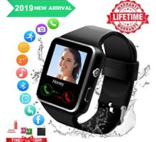Android Smart Watch for Women Men 2019 Bluetooth Smartwatch Smart Watches Touchscreen with Camera Cell Phone Watch with SIM Card Slot Compatible Android Samsung iOS Phones XS 8 7 6 Note 8 9 Adult