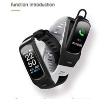 PGTC Fitness Sport Smartwatch Bluetooth Headset with Heart Rate Monitor Blood Pressure Test IP68 Water Resistant Smart Talkband Calorie Counter Pedometer Watch for Android and iPhone