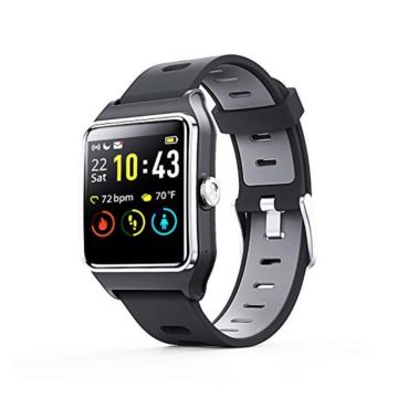 Smart Watch  ENACFIRE W2 IP68 Waterproof Fitness Tracker Smartwatch with GPS Heart Rate Monitor Sleep Tracker Step Counter Activity Watches for Men Women Kids Compatible with Android iOS Phone
